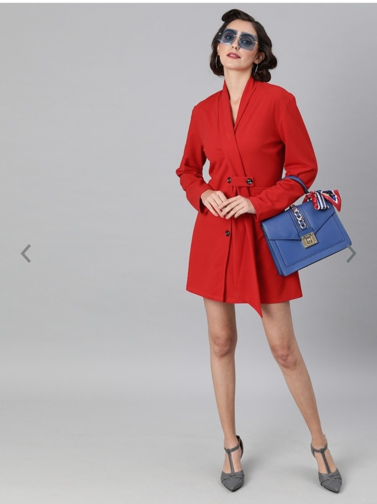 Myntra Red women Wrap Dress 